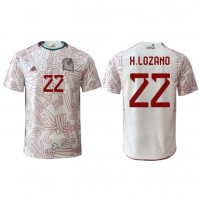 Fotbalové Dres Mexiko Hirving Lozano #22 Venkovní MS 2022 Krátký Rukáv